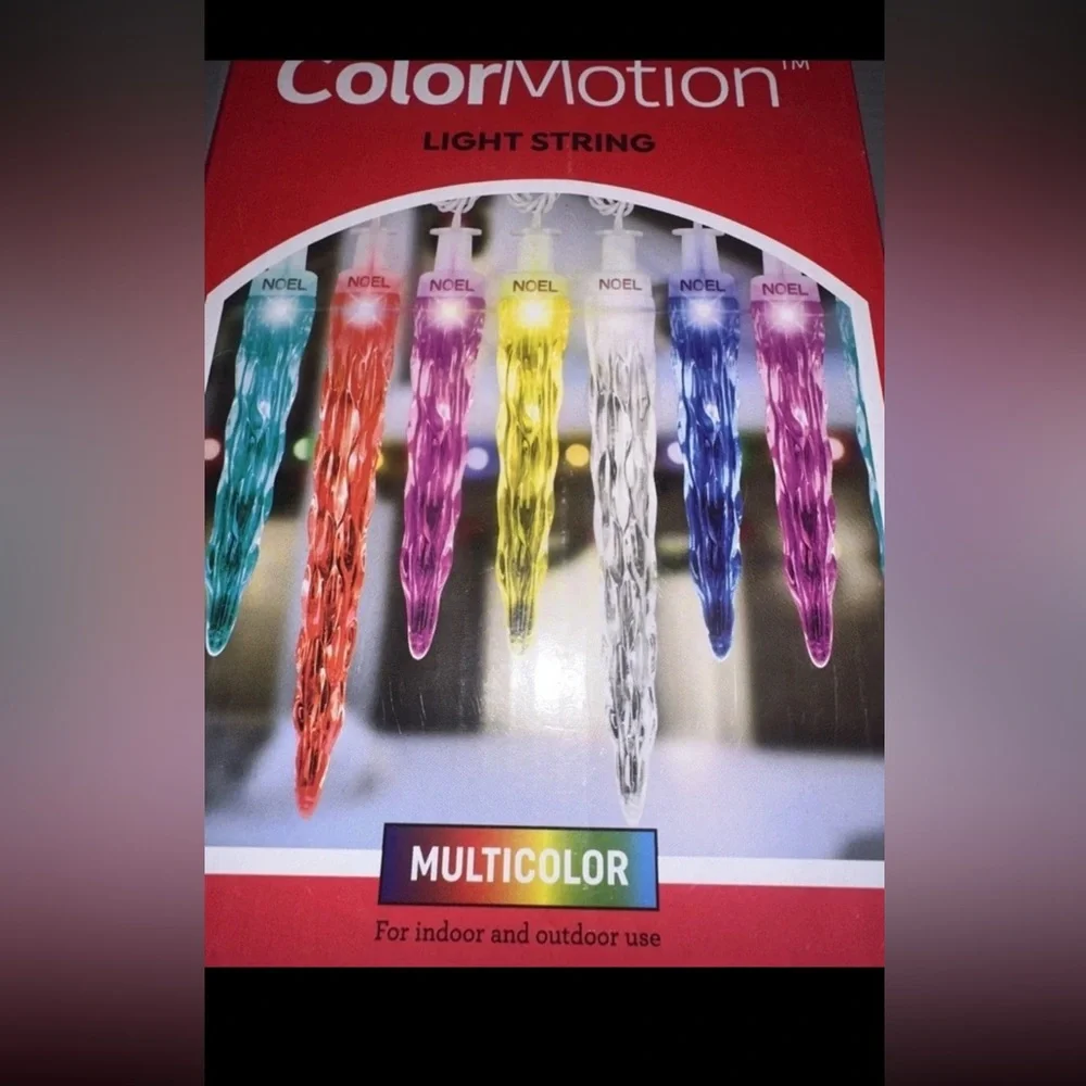 ColorMotion LED Lightshow Icicle Lights Light String (24-Pack) Multi Color 23FT